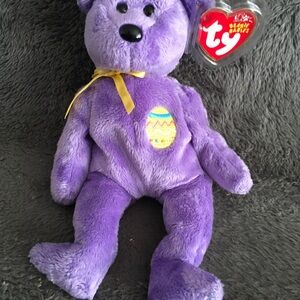 Ty Purple Plush Bear Toy